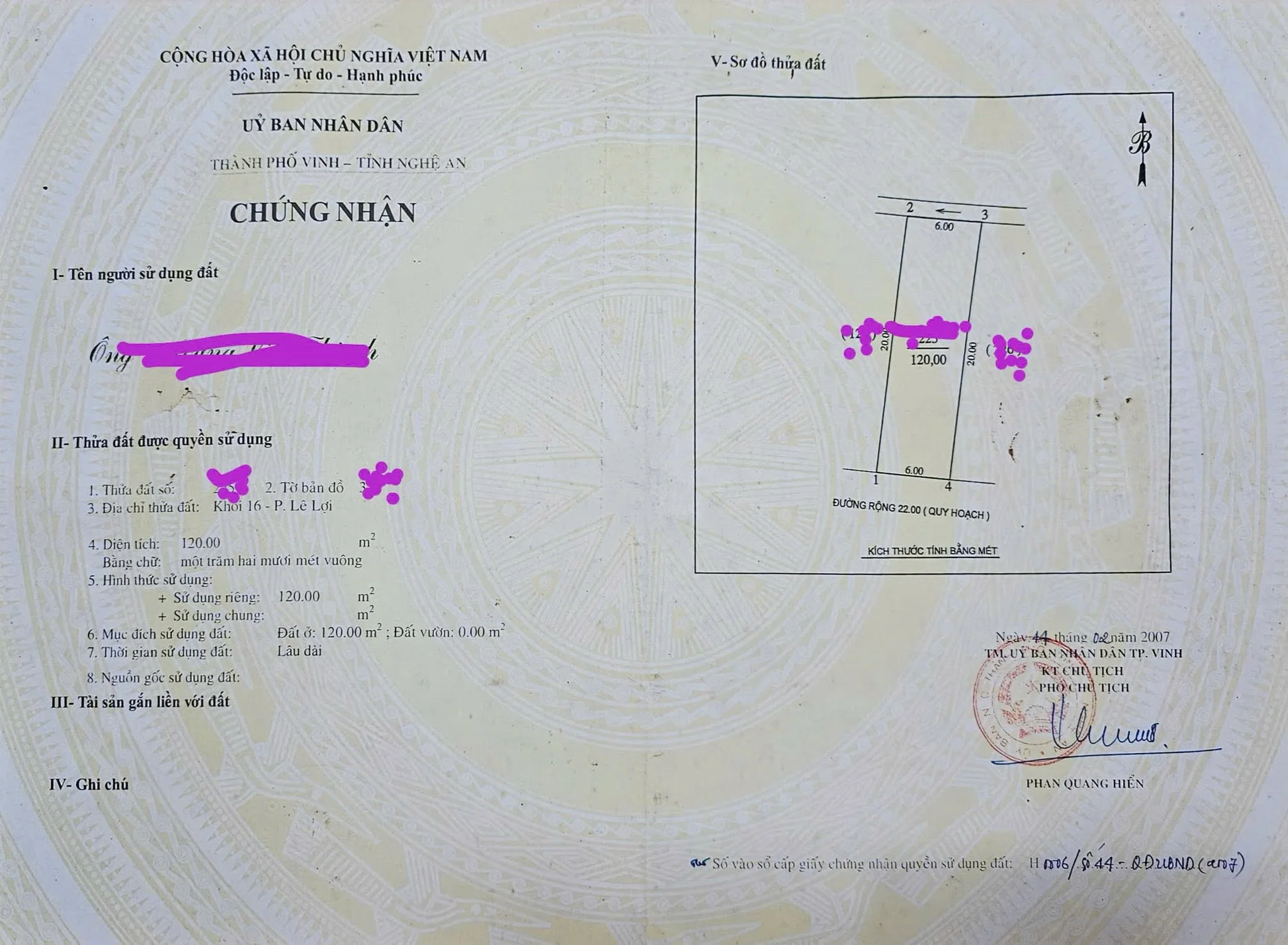 Bán đất mặt đường Nguyễn Đình Chiểu. phường Lê Lợi cũ - Thumb 2