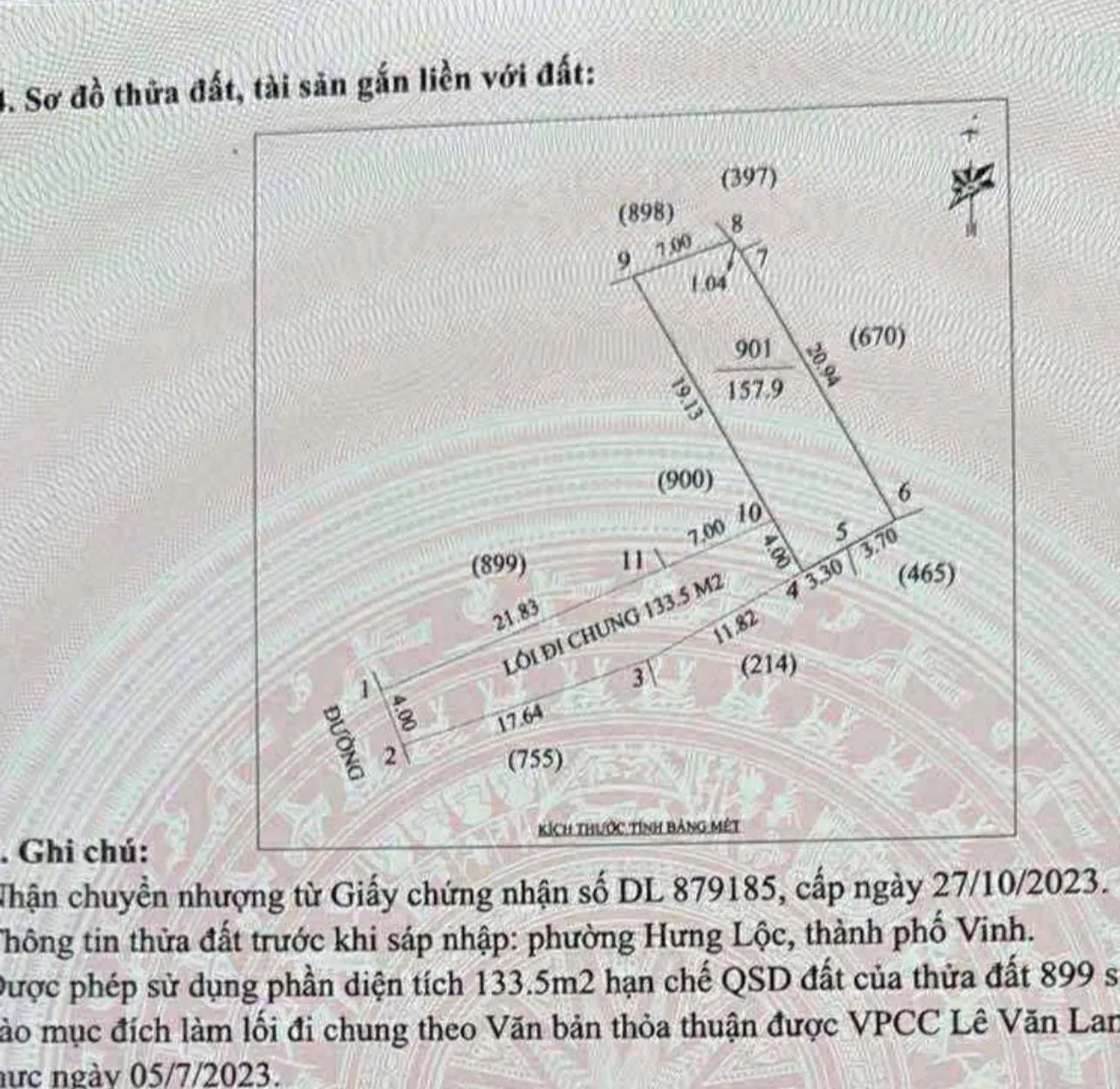 Bán nhà kèm dãy trọ ngõ Hoàng Văn Bá, Hưng Lộc ( nay là phường Vinh Lộc ) - Thumb 3