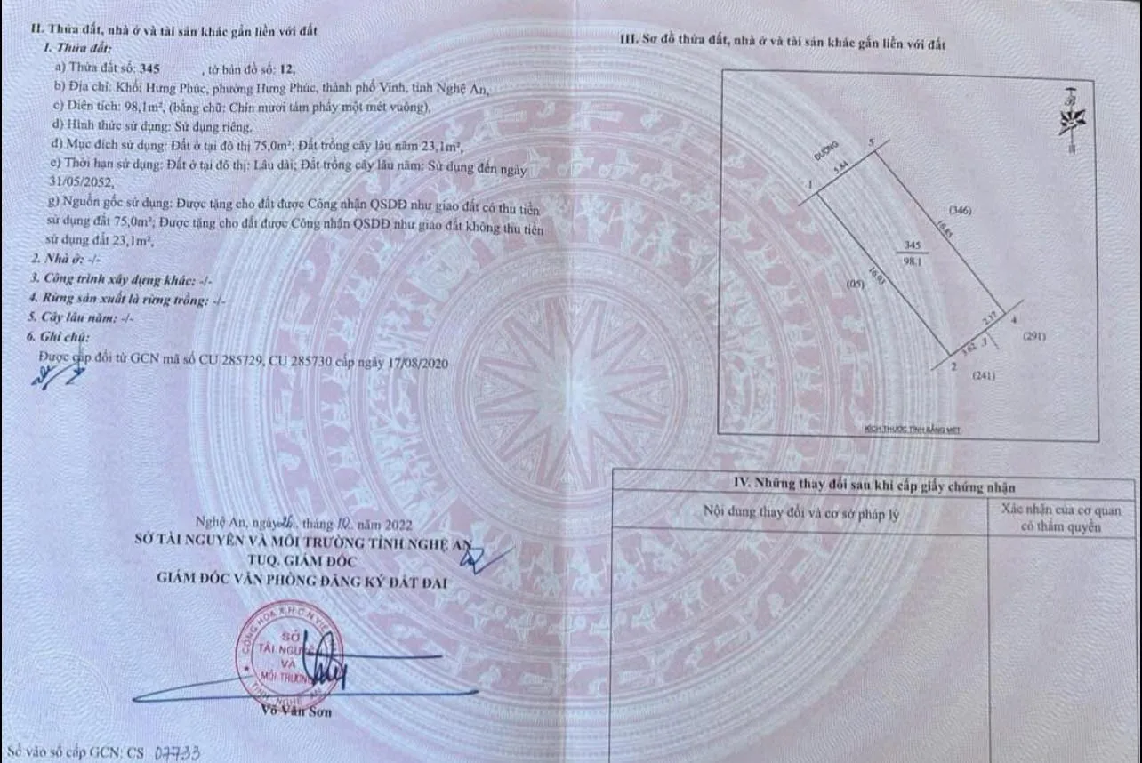 Bán đất phường Hưng Phúc cũ, ngõ 2001 Nguyễn Văn Cừ, phường Trường Vinh, Tỉnh Nghệ An - Thumb 4
