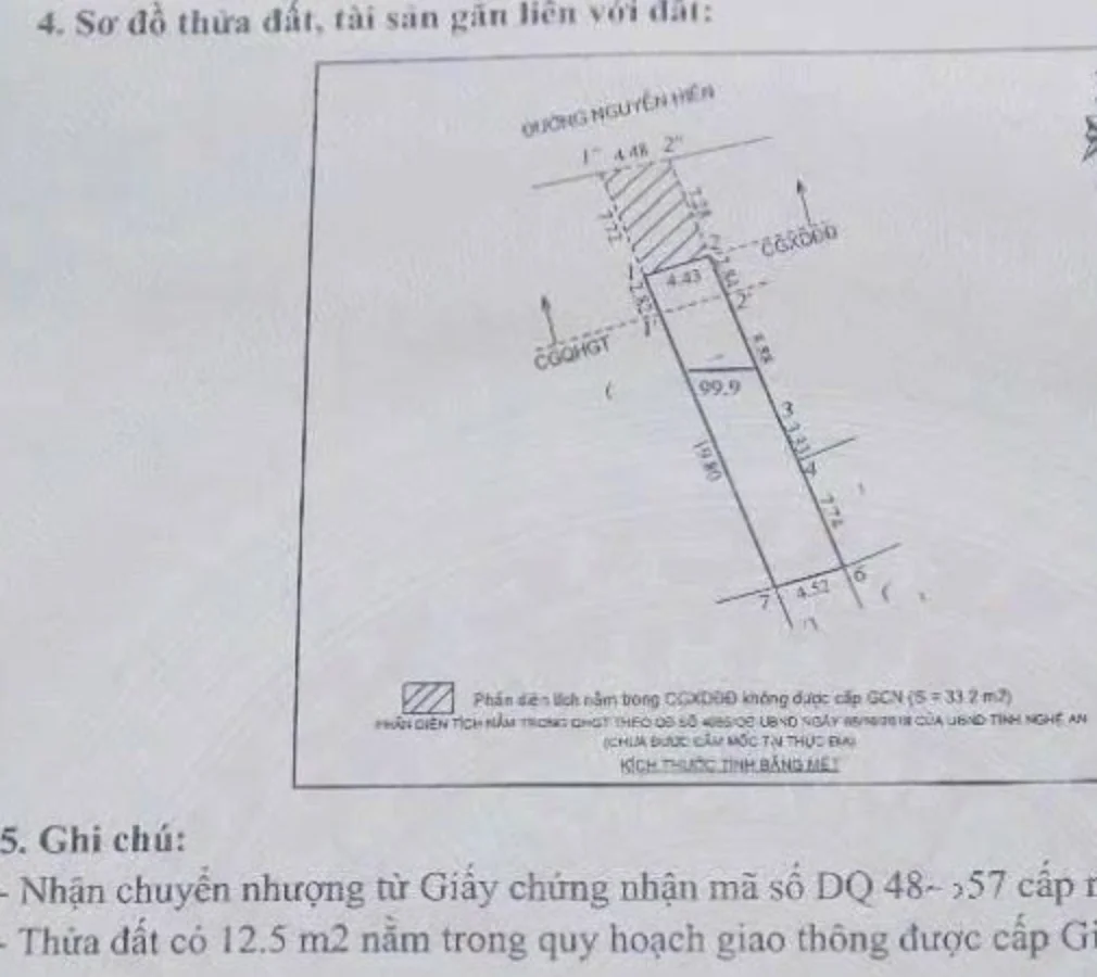 Bán đất mặt đường Nguyễn Hiền – phường Thành Vinh (Đông Vĩnh cũ) – DT sử dụng 133m² - Thumb 3