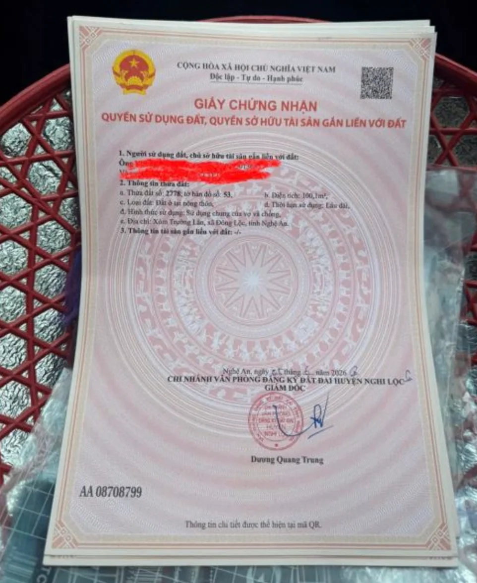 Bán đất lối 2 Đường Đức Thiết , Xã Đông Lộc , Nghệ An (xóm Trường Lân, Nghi Trường) Diện tích: 100,1m2 - Thumb 2