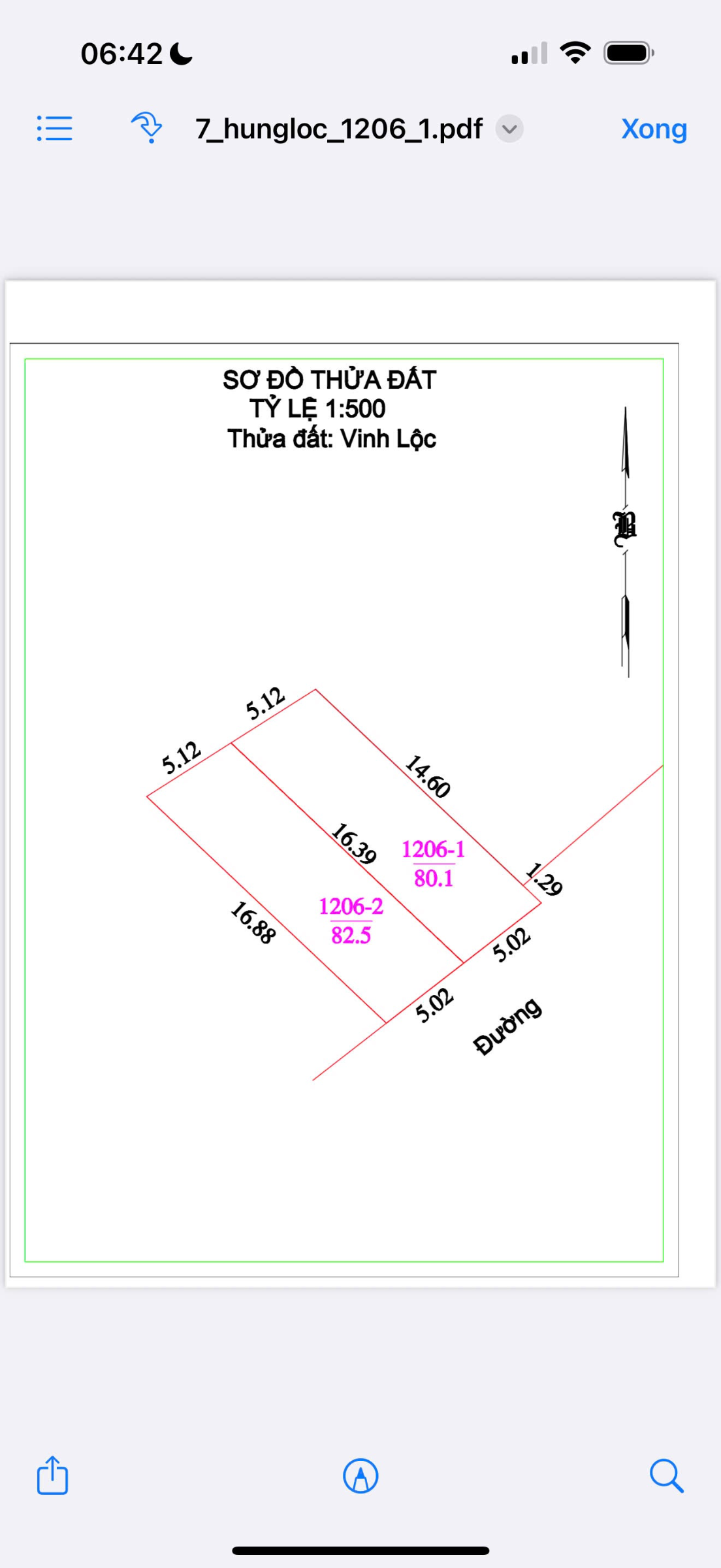 Đất Hưng Lộc, hướng Đông Nam gần KDT entiz - Ảnh 1
